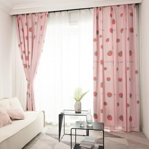 Cute Brushed Curtains for Kids Bedroom Custom Made Pink Car Kitchen Window Panels Newest Fashion Living Room Drapes Cheap Sale