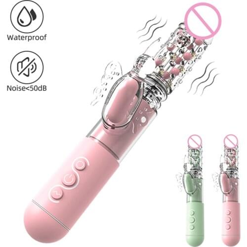 Telescopic Dildo Vibrator for woman vaginal Clit Stimulator AV Rabbit vibrator G Spot Masturbator Dildo Adult Sex Toys for Women