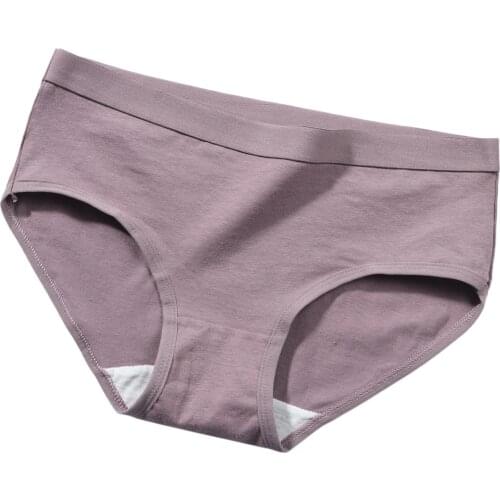 M-XL Cotton Panties Female Underpants Sexy Breathable Panties Solid Color for Mid waist Women Briefs Underwear Pantys Lingerie
