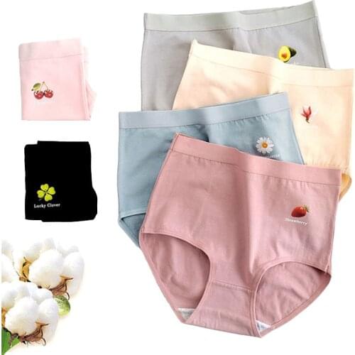 3Pcs Cotton Panties Womens Plus Size Seamless Sexy Lingeries Ladies High Waist Underwear Women Panties Girls Briefs Intimates