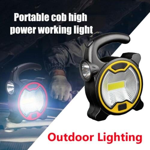 Outdoor Portable Lamp Flashlight 3*AA Battery COB Camping Work Light Wholesale Portable Lanterns Waterproof Emergency Spotlight