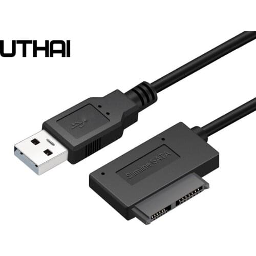 UTHAI T40 USB Drive Cable Slimline SATA13pin Optical Drive Cable SATA7+6pin Adapter Cable Supports Burning