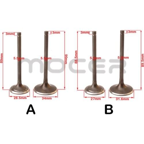 PIT Bike Intake Valve Exhaust Valves fit for Zongshen 250cc CB250cc ATV Go Kart, Moped & Scooter GT-178