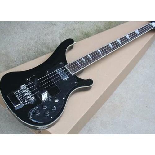 Factory Outlet-4 Strings Black Electric Bass with Black Pickguard,Rosewood Fretboard