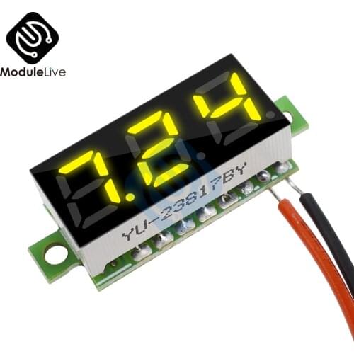 Yellow 0.28" 0.28 inch DC 3.5-30V Super Mini Digital LED Display Car Voltmeter Voltage Volt Panel Meter Battery Monitor