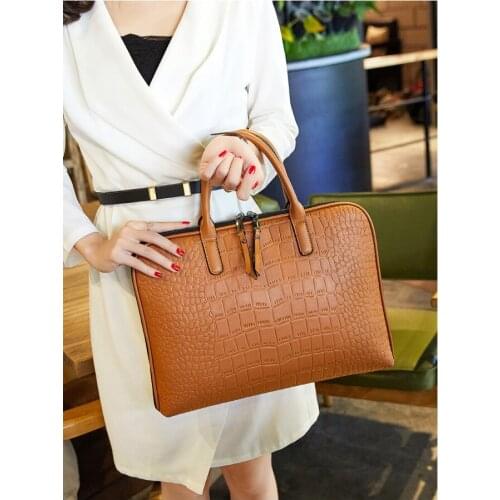 New PU Leather Women Messenger Bag Brand Womens Briefcases Business Laptop Bag 13 14 15 15.6 inch Computer briefcase Handbag
