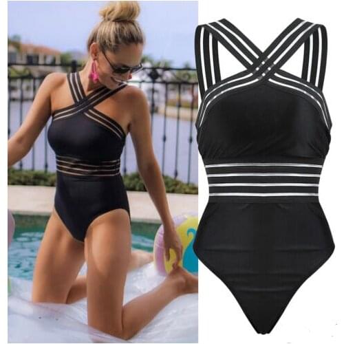 2019 Sexy Women One-piece Cheap Padded Push-up Swimsuit Swimwear Beachwear Bikini Bathing Monokini Biquini Suit