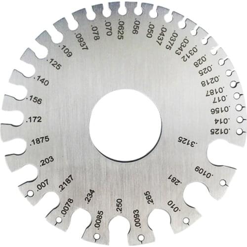 0-36 Round Awg Wire Gauge Thickness Ruler Gauge Diameter Steel Measurer Tool