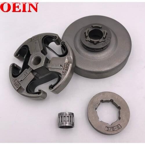 3/8" 8T Clutch Assembly Drum Sprocket Rim Needle Bearing Kit For HUSQVARNA 61 66 162 266 268 272 XP 268XP 272XP Chainsaw Parts