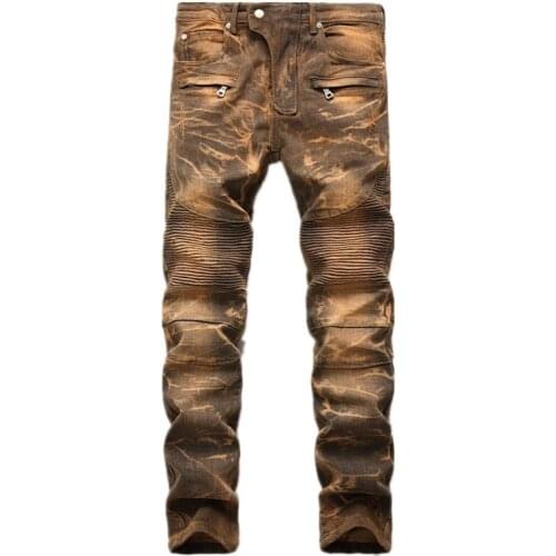 ABOORUN Men's Biker Jeans