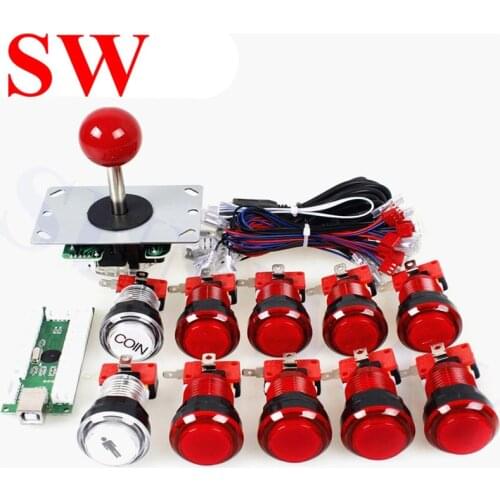 Arcade Contest DIY Kits LED USB Controller 4/8 Way Joystick 32mm Full Color LED Illuminated Push Button For Arcade PC Mame Games