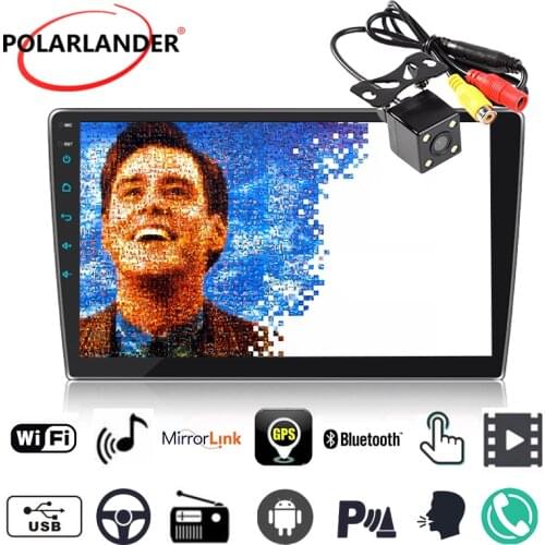 2 DIN Android 8.1 Car Radio WiFi USB Black Video Input Removable Panel Capacitive Screen GPS Thin Bluetooth 10 Inch No DVD