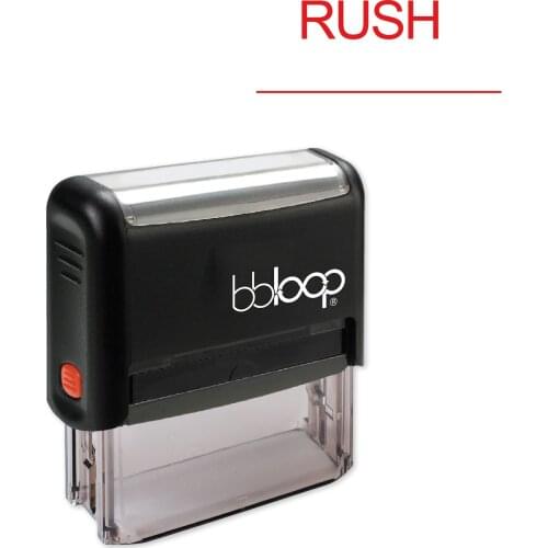 Bbloop Rush w/line Style Font and Design Self-Ink