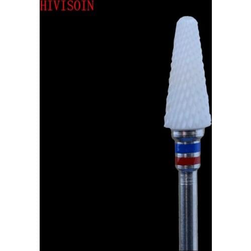 White Zirconia Ceramic Dental Lab Burs -4Pcs/Lot-- Conical Shape - Cross Cut-0602.060