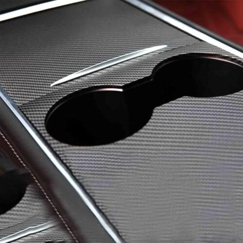 Model Y Car Central Control Panel Protective Wood Grain For Tesla Model 3 2021 Accessories Carbon Fiber ABS