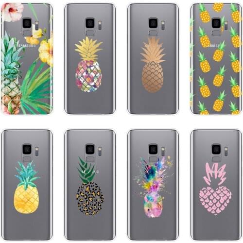 Phone Case For Samsung Galaxy S5 S6 S7 Edge S8 S9 Plus Soft Silicone Pineapple Back Cover For Samsung Galaxy Note 9 8 5 4 Case