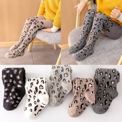 Toddler Kids Baby Girls Tights Spring Summer Leopard Printed Children Trousers Kids Casual Long Stockings Leggings 2-10Years