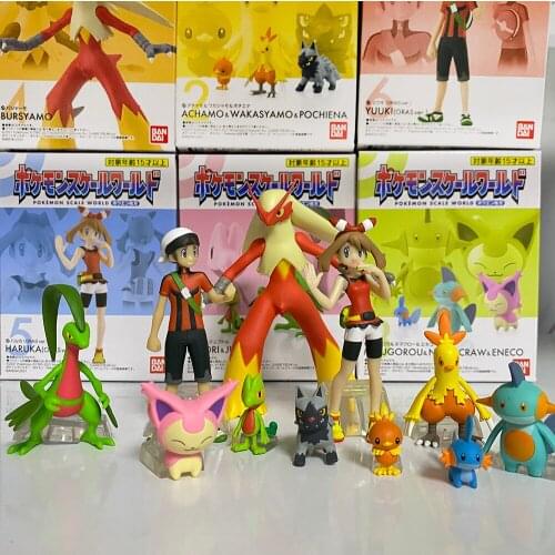 Bandai Pokemon CANDY TOY Egg Food Play Hoenn Region Blaziken Combusken Treecko May Ruby Figure MODEL TOYS
