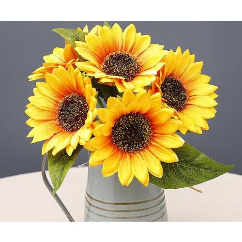 Artificial Flowers Sunflower Simulation Wedding Decorations Home Decor Man-made Flower Head