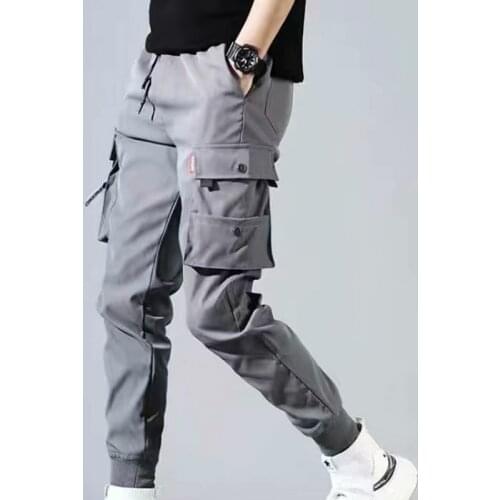Mens Korean Fashion All-match Autumn New Nine-point Sports Pants Loose-fit Overalls