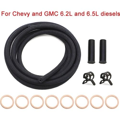 For 6.2L 6.5L Chevy GMC GM Diesel Turbo Fuel Injector Installation Return Bleed Line Kit 72" 183cm Car Fuel Injectors Accessory
