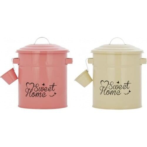 Nilşah 2 Pcs Multi-Purpose Storage Bucket Cream Pink