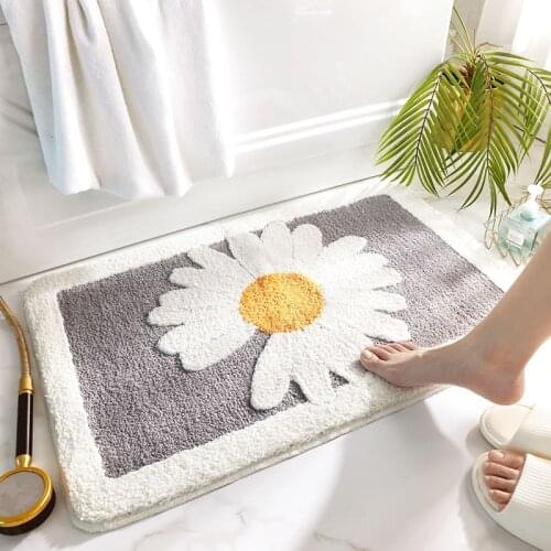 Soft Water Absorption Bath Mat in the Bathroom Anti-slip Rug Toilet Bathtub Room Liing Room Door Bathroom Foot Floor Mats Carpet