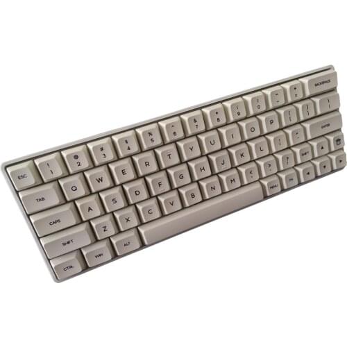 64 Keys White XDA Profile Dye-subbed Keycap Set for GH60 GK64 XD 64 Cherry Gateron TTC Kailh switches Mechanical keyboards