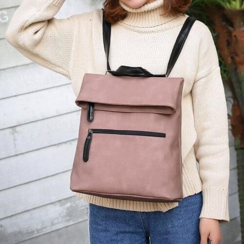 Women Backpck 2 Pieces Handbag Set Cover Mother Bags PU Leather Fashion Double Composite Bag