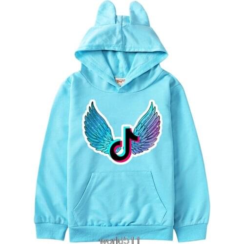 Newest Tik Tok Hoodies Children Kawaii Summer Tops Cartoon Pullover Fashion Harajuku Anime Graphic Sweatshirt