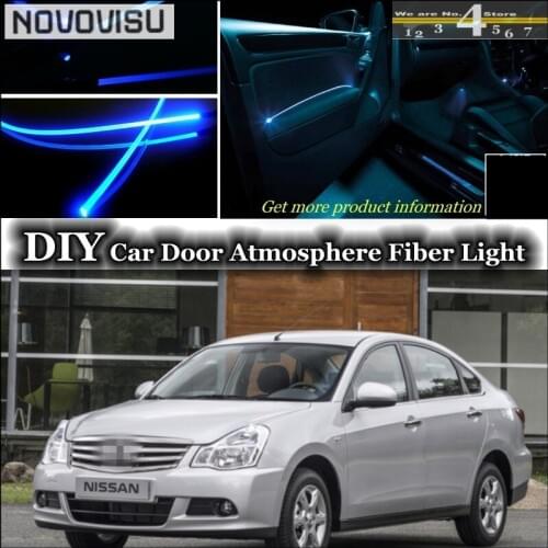 NOVOVISU For Nissan Almera / Tino interior Ambient Light Tuning Atmosphere Fiber Optic Band Lights Inside Door Panel