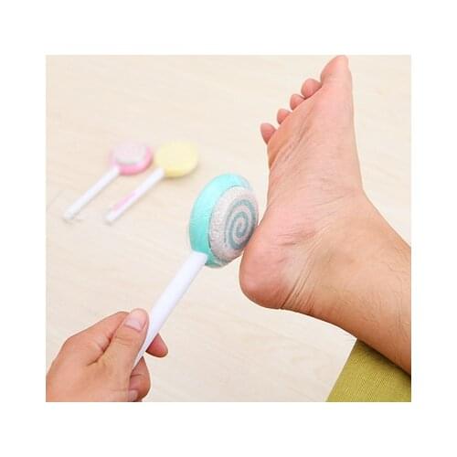 Feet Cleansing Massager Tools Cute Lollipop Sided Exfoliating Rub Brush Foot Stone Pedicure Tool Artifact Footbath Clean