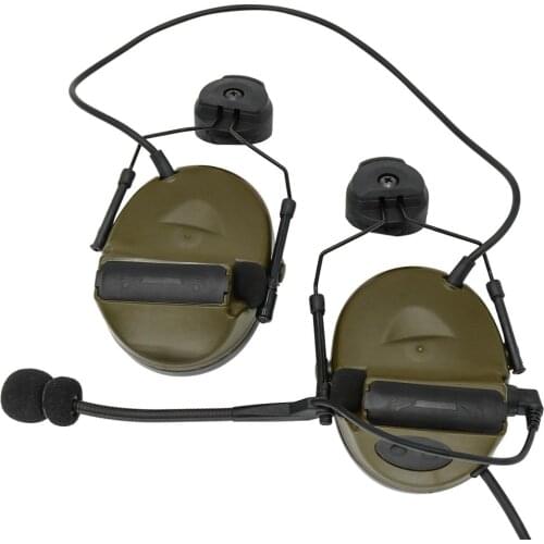 COMTAC II helmet bracket version headset Airsoft military Tactical headphone noise reduction pickup shooting hunting Earmuffs FG