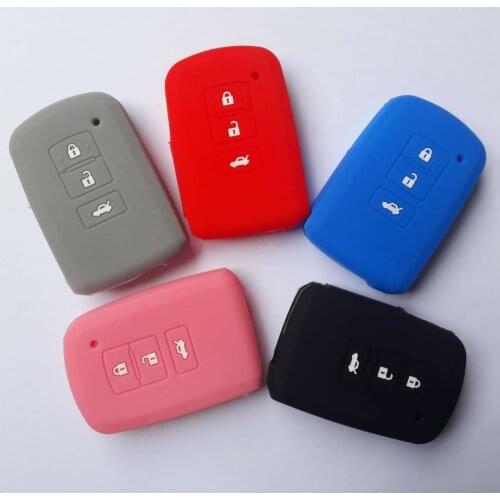Silicon Car Key Cover For Toyota Altis RAV4 Highlander Land Cruiser Camry Harrier Avalon Prado FOB Shell Protect