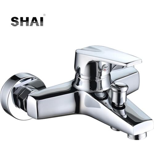 SHAI Bathtub Mixer Good Quality Brass Body Electroplat Shower Faucets Adjust Air Bubble Spout Bath Faucet Cold And Hot Water Tap