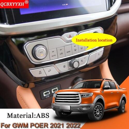 Car Styling Car Air Conditioning Switch Sequins Internal Decoration Stickers Auto Accesorries For Great Wall GWM POER 2021 2022