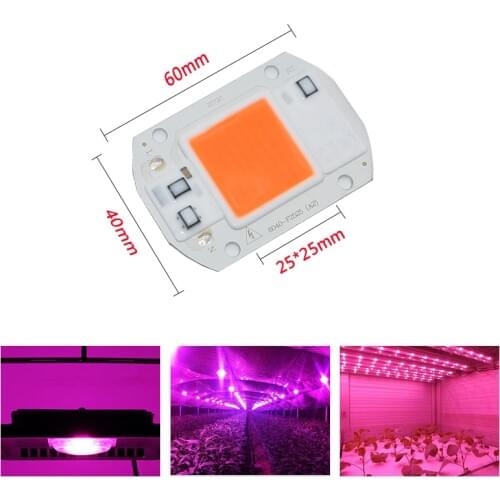 100pcs LED Grow light Full Spectrum COB Chip 20W 30W 50W DIY Growing Plants lamp For Indoor Plant Hydroponic Greenhouse System
