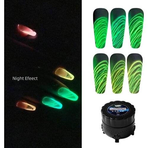 Luminous Spider Nail Gel Fluorescent Neon Effect Art Wire Drawing Pulling Polish