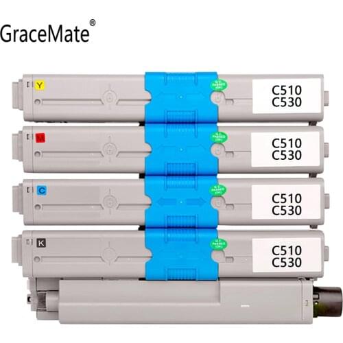 GraceMate Toner Cartridge Compatible for OKI C530 C510 MC561 C531 C511 MC562 Printers Toner Cartridges Black and Color
