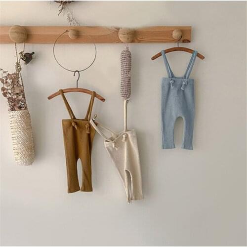 Spring Newborn Baby Boys Pants Cute Adjustable Suspender Pants for Toddler Girls Clothes Infant Bodysuit Little Boys Pants 0-24m