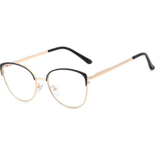 Veshion Gold Metal Cat Eye Glasses for Computer Anti Blue Light Fashion Optical Glasses Frame Women Pink Gifts for Birthday