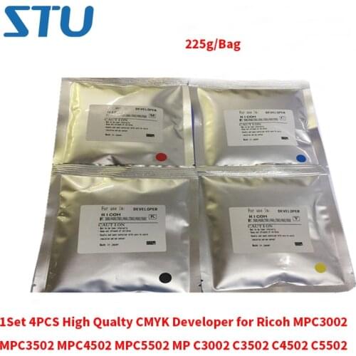 1Set 4PCS High Qualty 225g/pc CMYK Developer for Ricoh MPC3002 MPC3502 MPC4502 MPC5502 MP C3002 C3502 C4502 C5502
