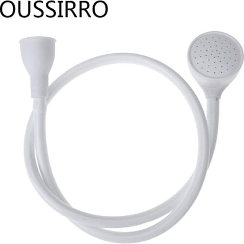 1Pcs Home Single Wide Water Tap Shower Head Spray Hose Pet Bathing Wash Hair Clean Sink Hose Push On Mixer Hairdresser Bathroom