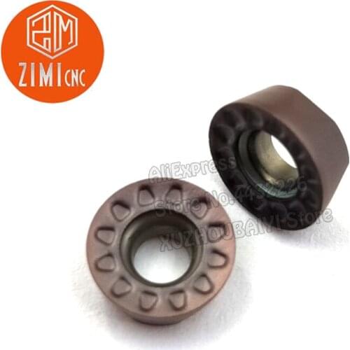 10pcs RPMT08T2MOE/RPMT10T3M0E/RPMT10T3M0E-JS VP15TF Face Milling Cutter Fast Feed Milling Insert Carbide Insert Cutting Tool