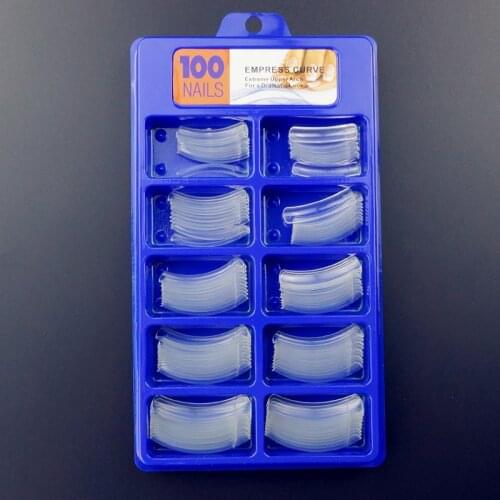 100pcs/bag 10 size Square/ Stiletto EXTRA LONG Half Cover Square False Nail Art Tips Fake Acrylic Nails Artificial Nails Tips