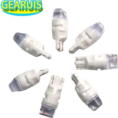 100X T10 ceramics 3D clear lens 3 SMD 2835 LED Marker Lamp W5W 501 168 192 LED Auto Wedge License Plate Light Car Styling 12V