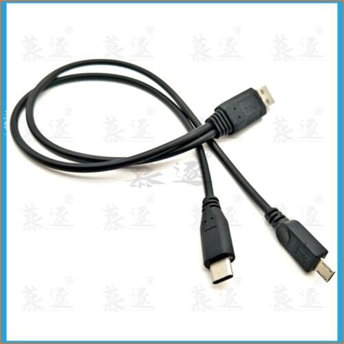 2 in 1 Micro USB Type C Cable For Samsung Xiaomi Fast Charge Cable Android Cell Phone Microusb USB C Cable For Huawei