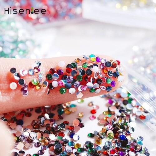 2mm Resin Flat back Nail Art Glitter Rhinestones Crystal For Manicure Or clothing decoration landscaping DIY Strass Stones