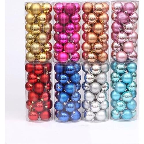 24Pcs Christmas Tree Ball Sets Christmas Decorations Wedding Party Ornaments Xmas Tree Ball Bauble Hanging Ball Decor Gifts