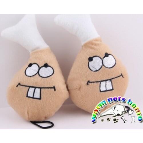 3PCS Dog Toys Chicken Leg Toys Length 18cm Plush Squeaky Toy For Pet Dogs Cats Cute Toys